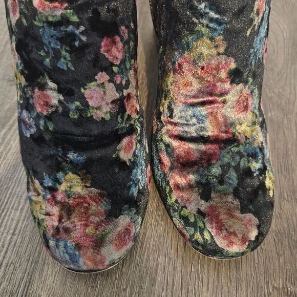 Limelight Monique Velvet Floral Print Booties Boots Woman Size 6.5 - Picture 7 of 11